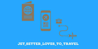 Jet Setter Love To Travel Logo